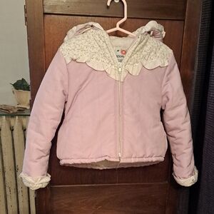 Casual Time Girls Size 3T Vintage NWOT Lavender Floral Girls' Hooded Jacket